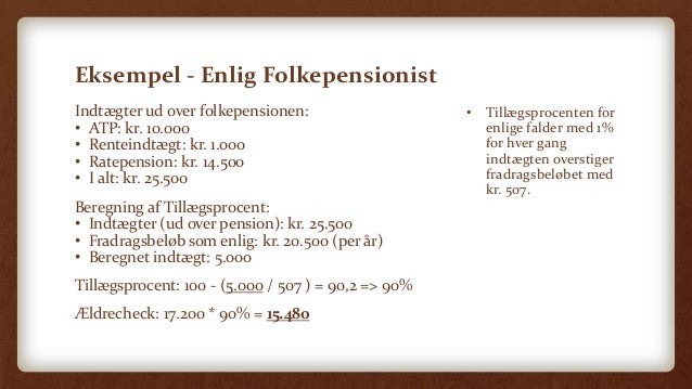 beregning af ældrecheck 2016 beregning af ældrecheck 2016